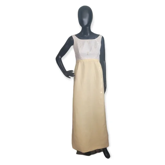 formal 1960s dresses Vintage 1960s Silk Chiffon Waterfall Cape Back Cocktail Dress main image 1